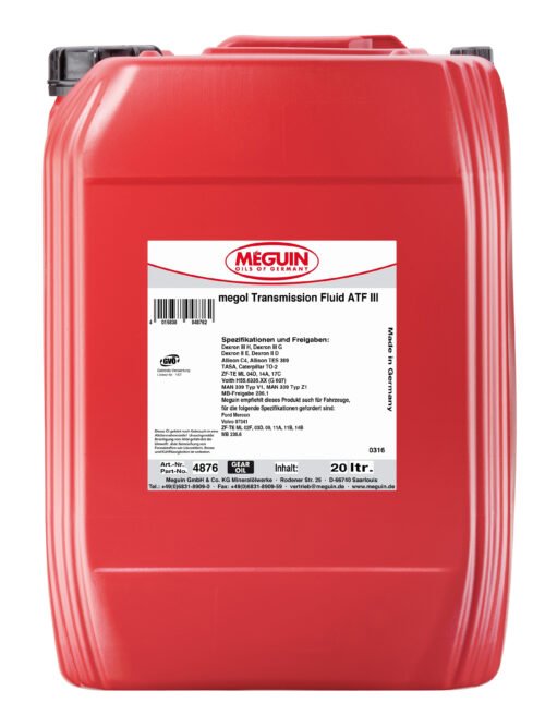 Meguin megol Transmission Fluid ATF III – automatinės transmisijos skystis