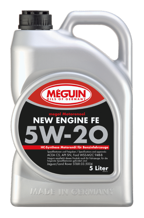 Meguin megol Motorenoel New Engine FE SAE 5W-20 – variklinė alyva Ford EcoBoost varikliams