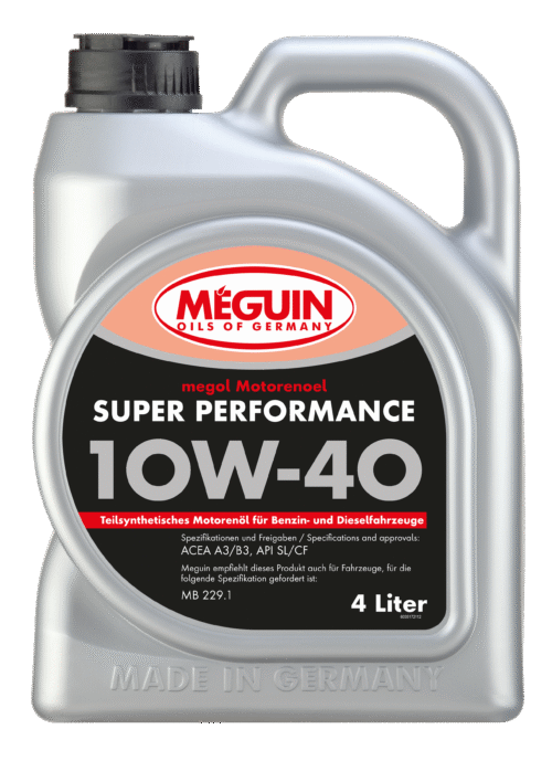 Meguin megol Motorenoel Super Performance SAE 10W-40 – pusiau sintetinė variklinė alyva