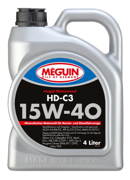 Meguin megol Motorenoel HD-C3 SAE 15W-40 – universalus variklinė alyva