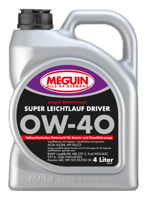 Meguin megol Motorenoel Super Leichtlauf DRIVER SAE 0W-40 – sintetinė variklinė alyva