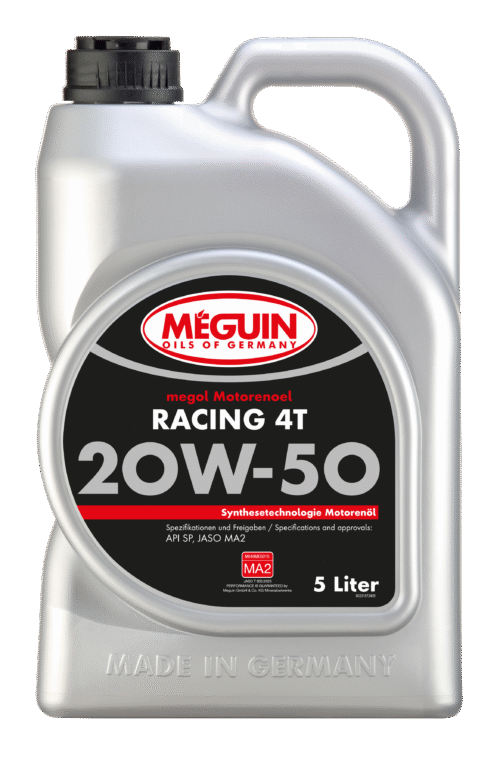 Meguin megol Motorenoel Racing 4T SAE 20W-50 – variklinė alyva keturtakčiams motociklams