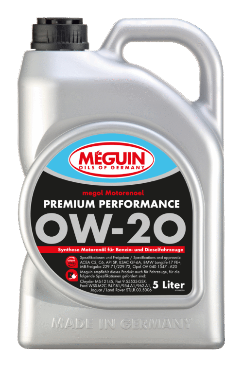 Meguin megol Motorenoel Premium Performance SAE 0W-20 – aukštos kokybės variklinė alyva