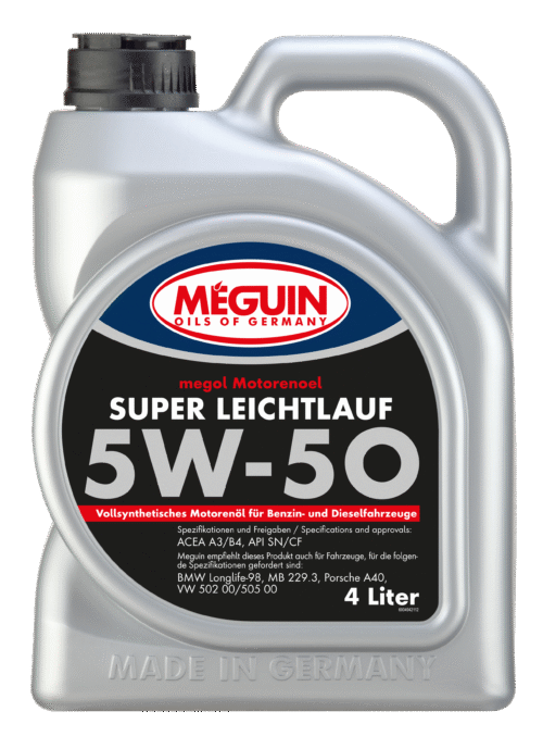 Meguin megol Motorenoel Super Leichtlauf SAE 5W-50 – aukštos kokybės sintetinė variklinė alyva