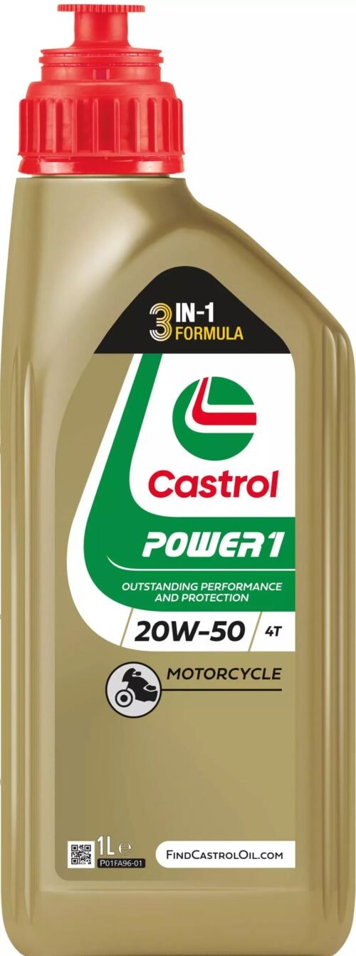 CASTROL Power1 4T 20W-50 motociklų variklio alyva 1L