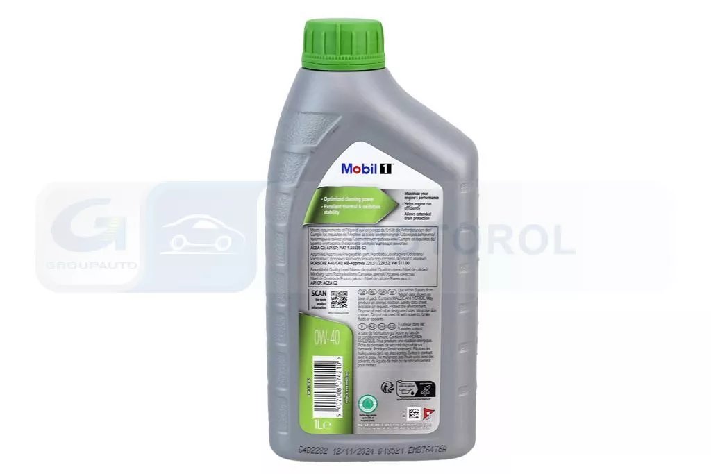 MOBIL ESP X4 0W-40 variklio alyva 1L