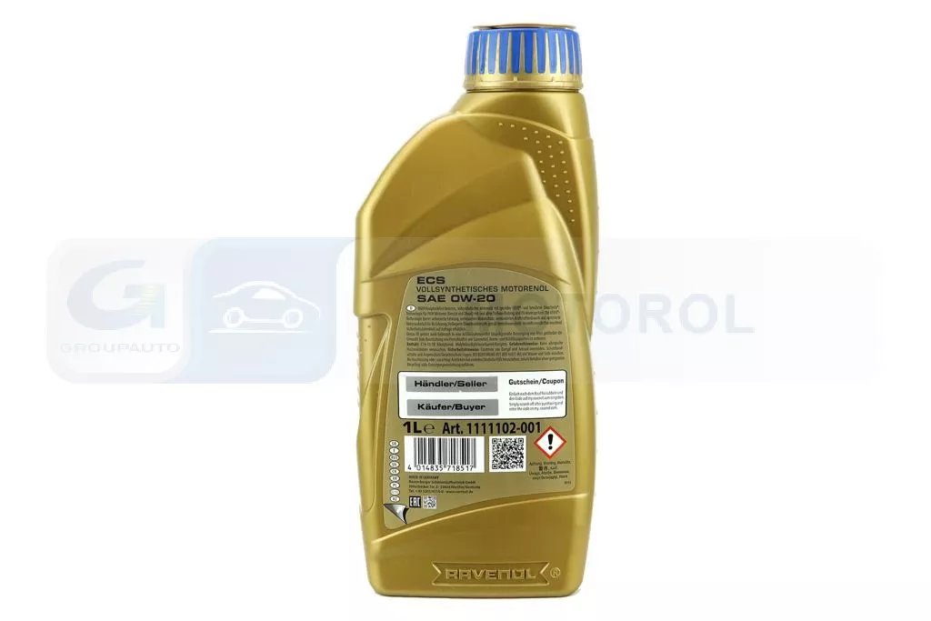 RAVENOL ESC USVO 0W-20 variklio alyva 1L