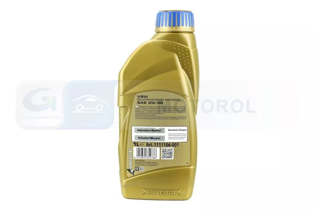 RAVENOL VSW USVO 0W-30 variklio alyva 1L