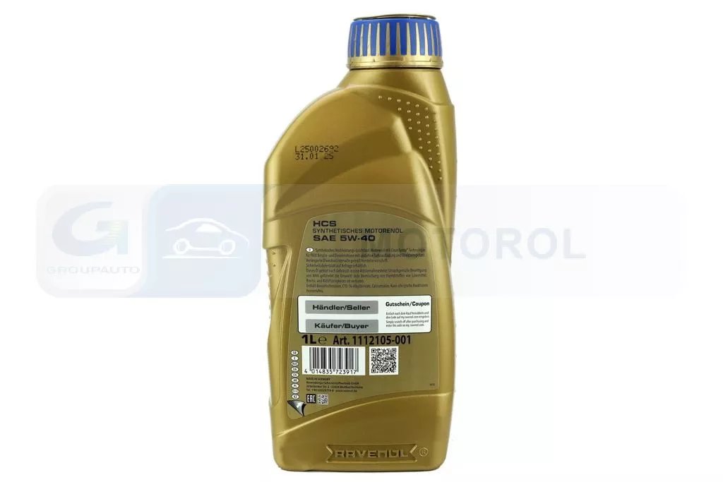 RAVENOL HCS CleanSynto 5W-40 variklio alyva 1L