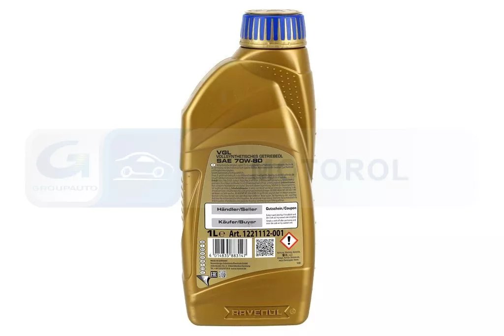 RAVENOL VGL 70W-80 GL-5 LS hipoidinė alyva 1L