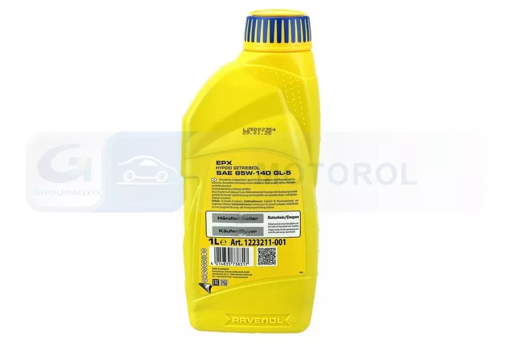 RAVENOL EPX 85W-140 GL-5 transmisinė alyva 1L