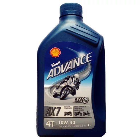 SHELL Advance AX-7 10W-40 4T motociklų variklio alyva 1L