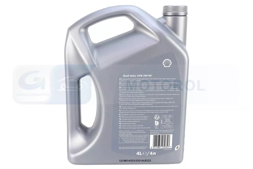 SHELL Helix HX8 5W-40 sintetinė variklio alyva 4L